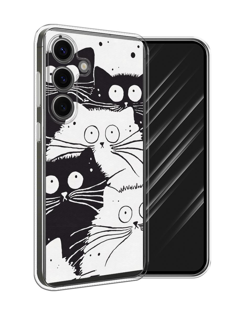 

Чехол Awog на Samsung Galaxy S25 "Коты черно-белые", Черный;белый, 2110350-1