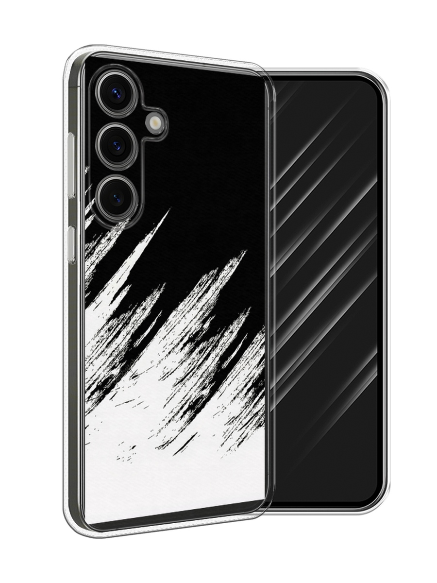 

Чехол Awog на Samsung Galaxy S25 "Черно белые брызги", Черный;белый;бежевый, 2110350-1