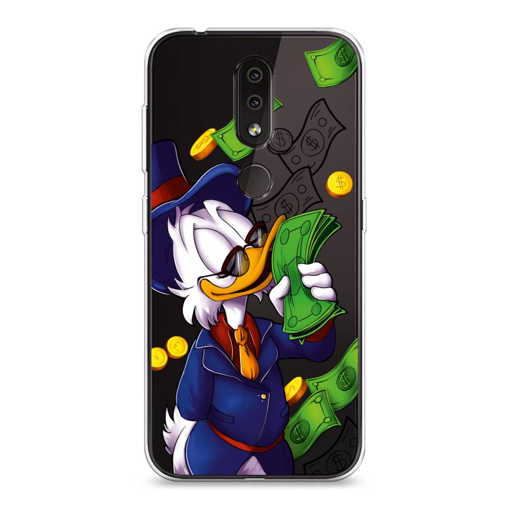 

Чехол на Nokia 4.2 "Scrooge McDuck with Money", Синий;зеленый;белый, 122550-6