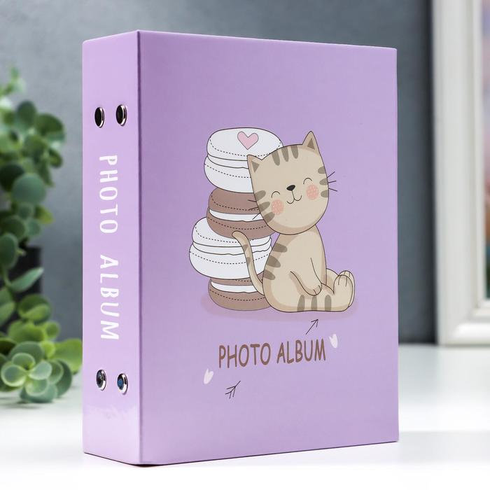 

Фотоальбом на 100 фото 10х15 см "Мяу", Фиолетовый