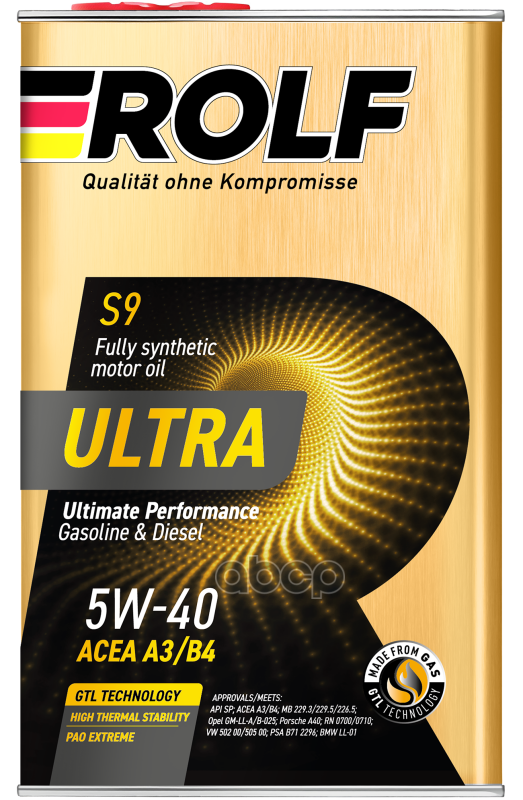 

Моторное масло ROLF Ultra 5w40 A3/B4 Sn/Cf 1л