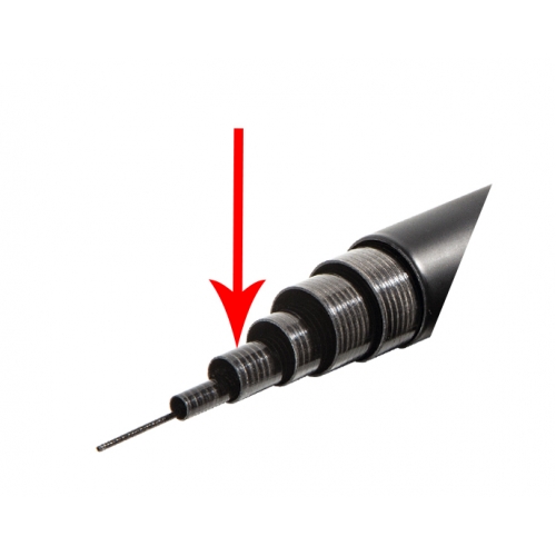 

Секция № 3 к спиннингу "Волжанка-телеспин" тест 10-40гр 3.0м, Черный, Телеспин