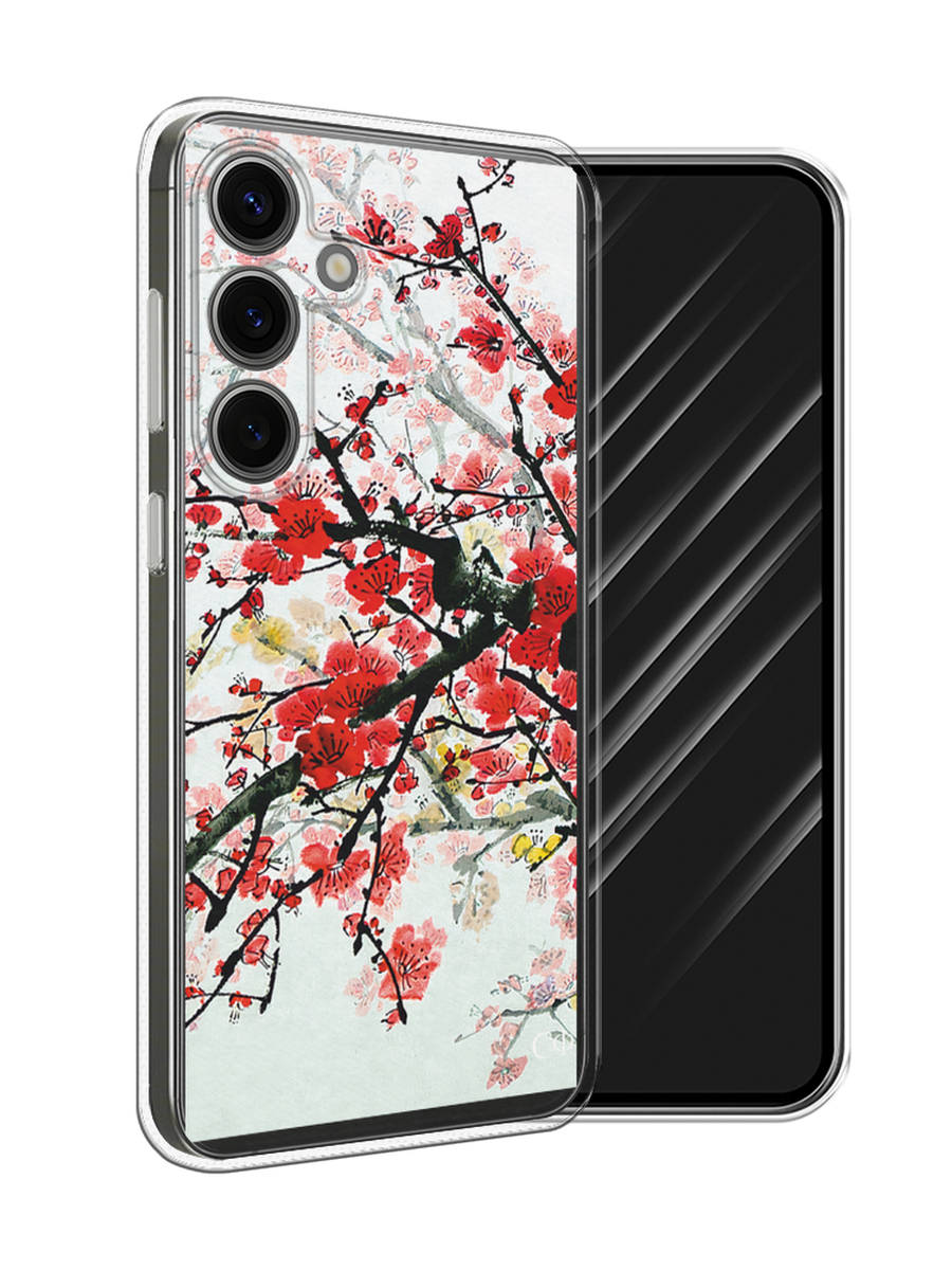 

Чехол Awog на Samsung Galaxy S25 "Сакура", Розовый;черный, 2110350-1