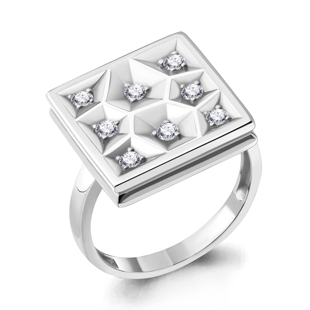 

Кольцо из серебра р. 17,5 AQUAMARINE 67150А_925_р, 67150А_925_р