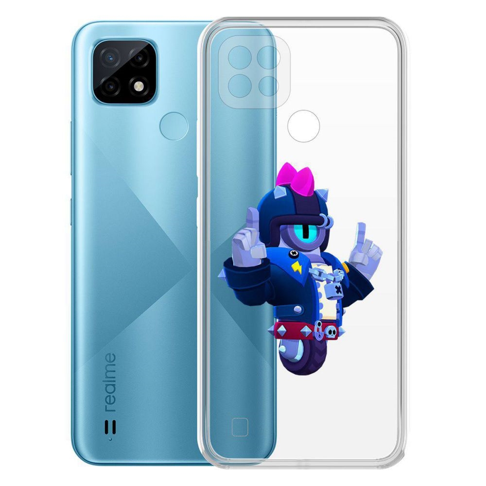 

Чехол-накладка Brawl Stars-Дикий Сту для Realme C21, Прозрачный