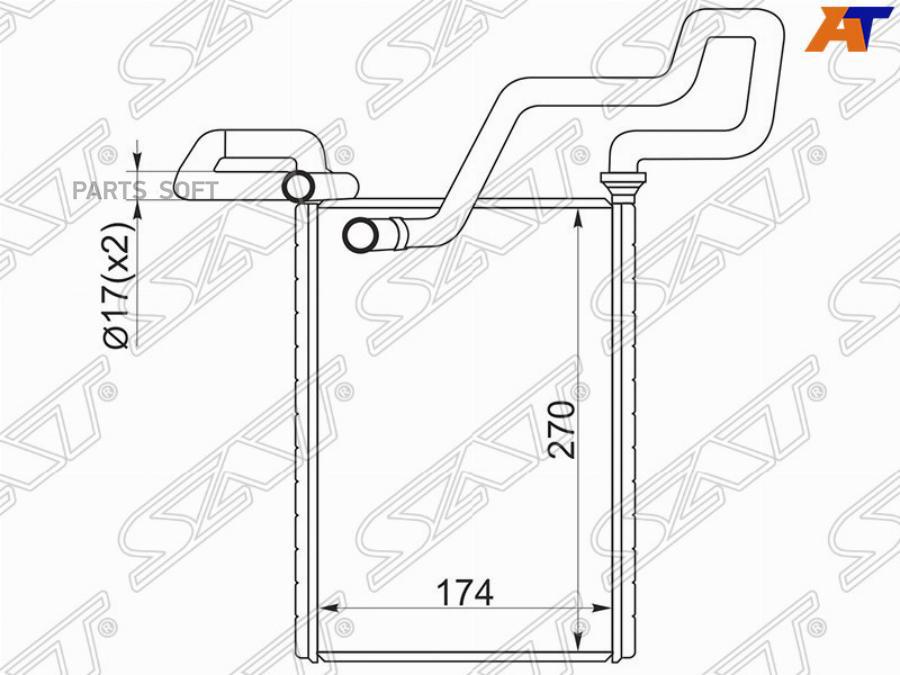 

Радиатор Отопителя Салона Honda Accord Cl 03-08 Sat арт. ST-HD28-395-0