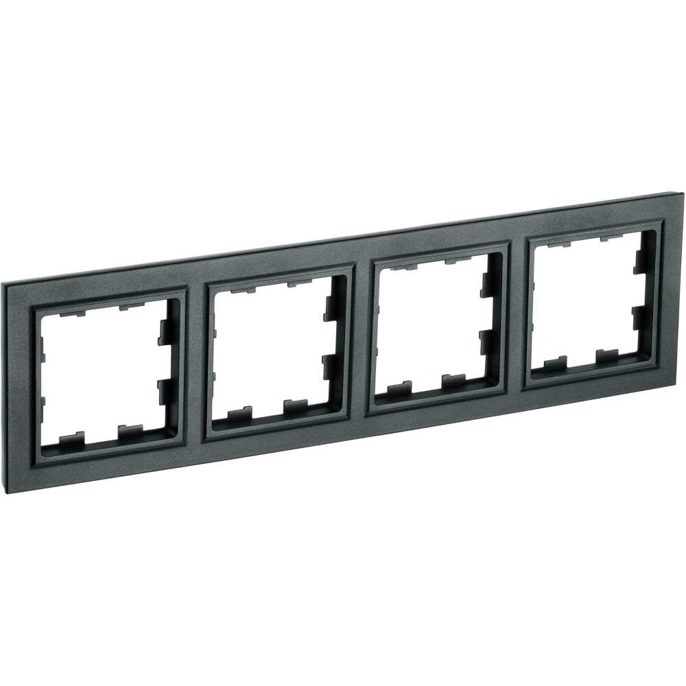 

IEK Brite рамка 4-местная ру-4-брч черный BR-M42-K02