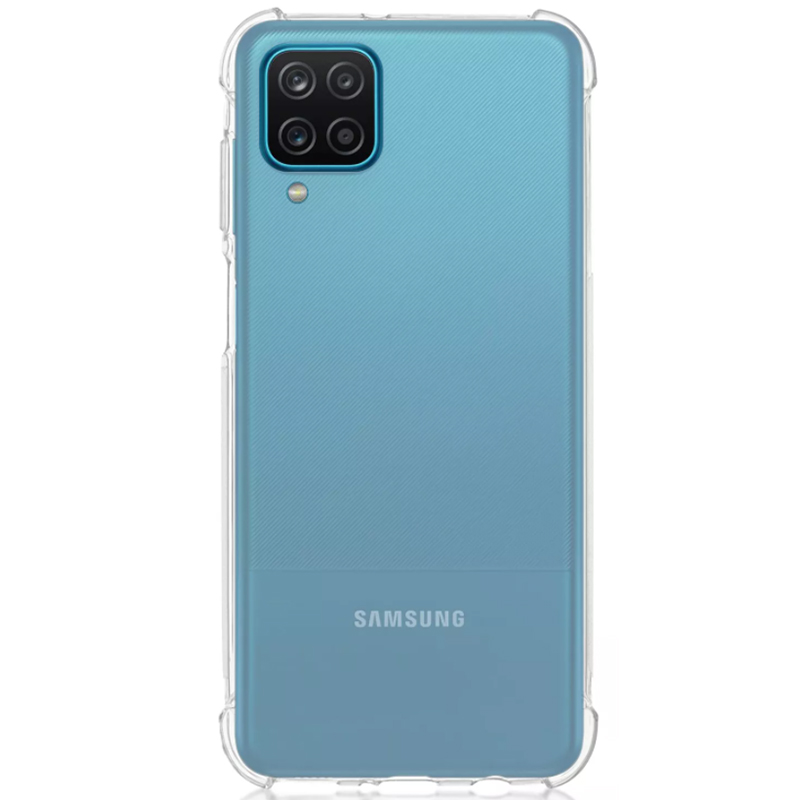 

Чехол силиконовый для Samsung Galaxy A12 (4G/5G)/M12/F12, микс, усиленные края, X-Case, Прозрачный