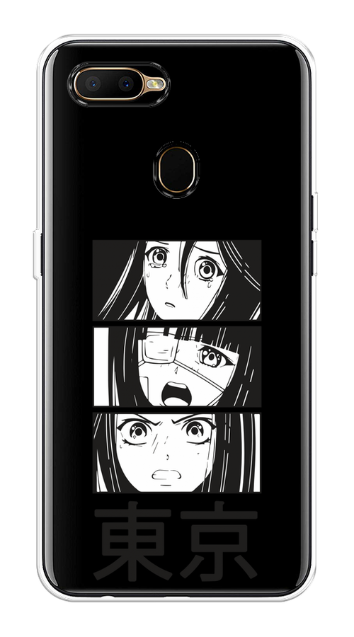 

Чехол на Oppo A5s "Tokyo girls", Белый;черный;прозрачный, 252350-1