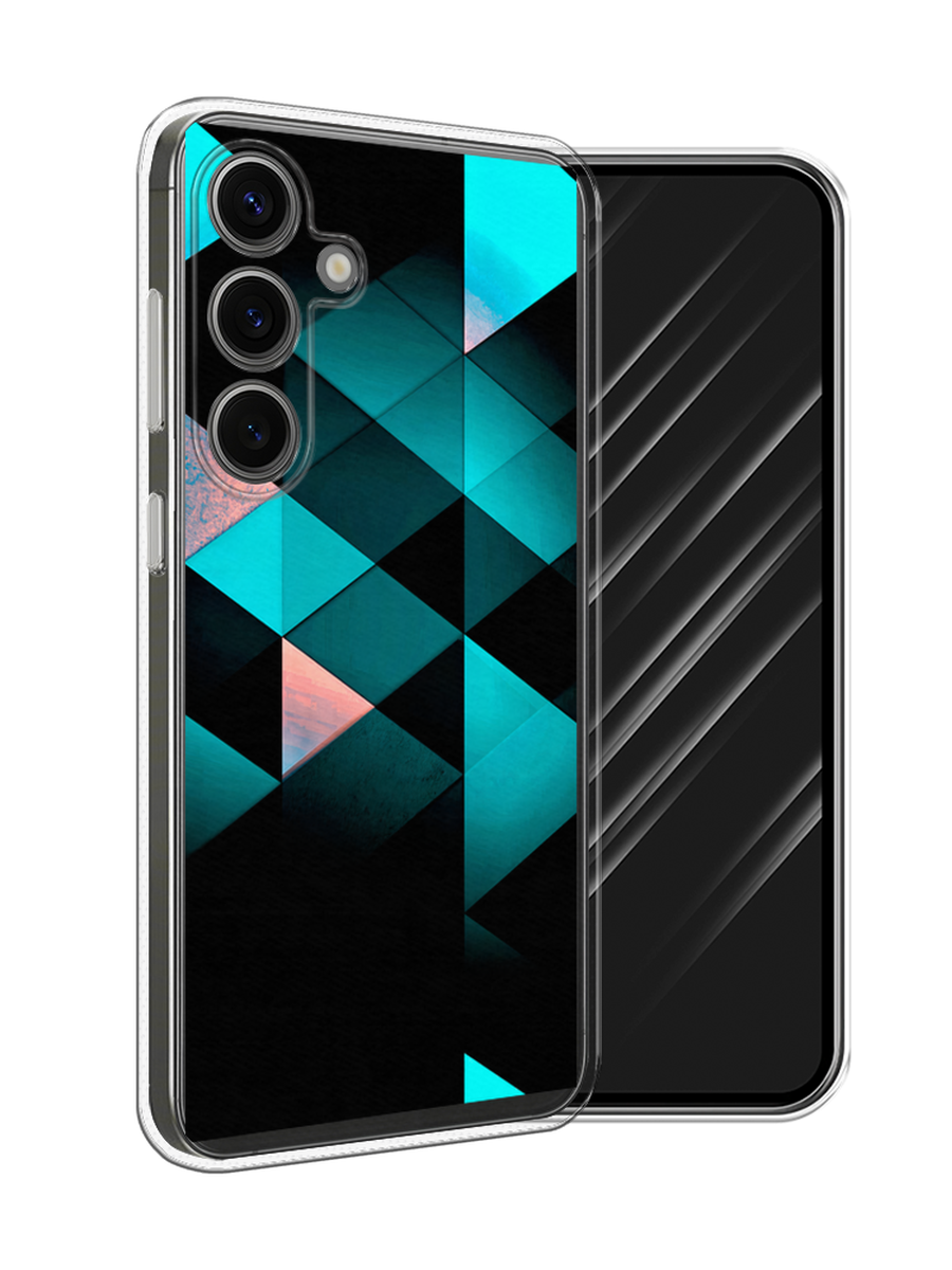 

Чехол Awog на Samsung Galaxy S25 "Геометрия 16", Бирюзовый;черный, 2110350-1