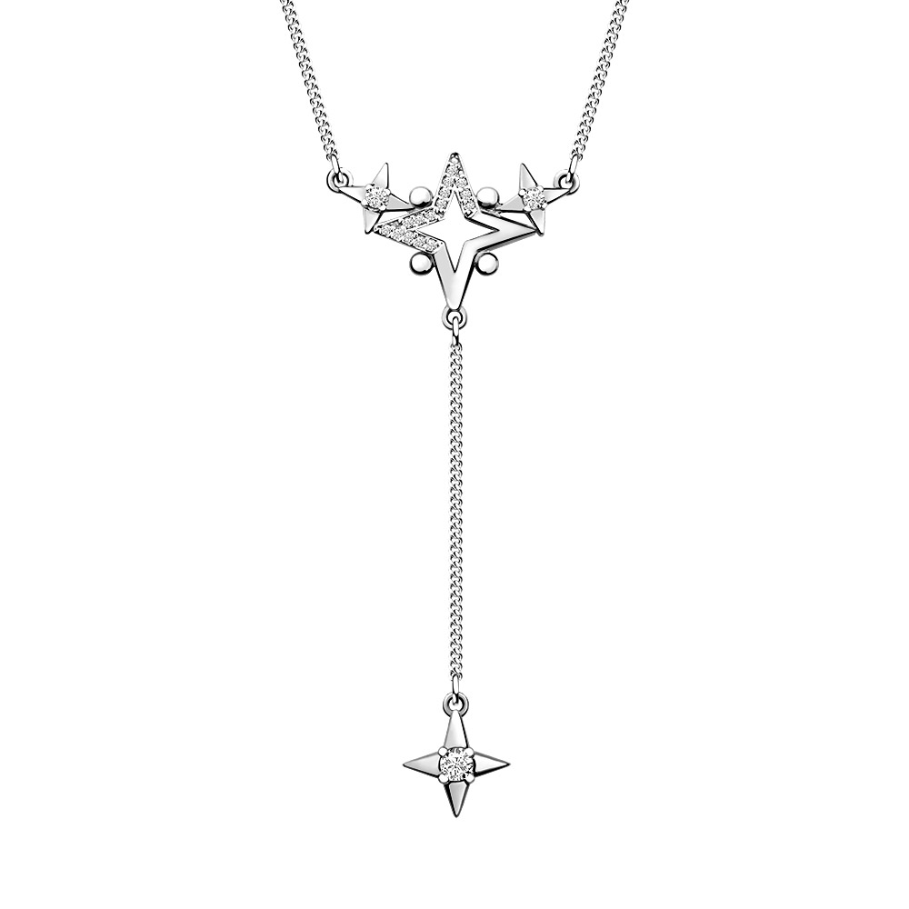 

Колье из серебра 50 см AQUAMARINE 73563А_925_р, 73563А_925_р