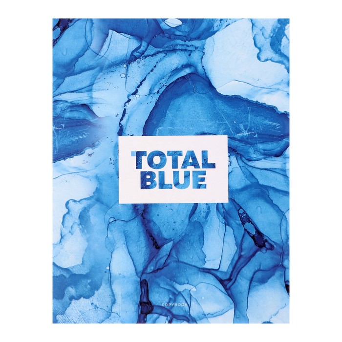 фото Тетрадь 240 л в клетку на кольцах total blue, твердая с комплектом разделителей, матовая bg