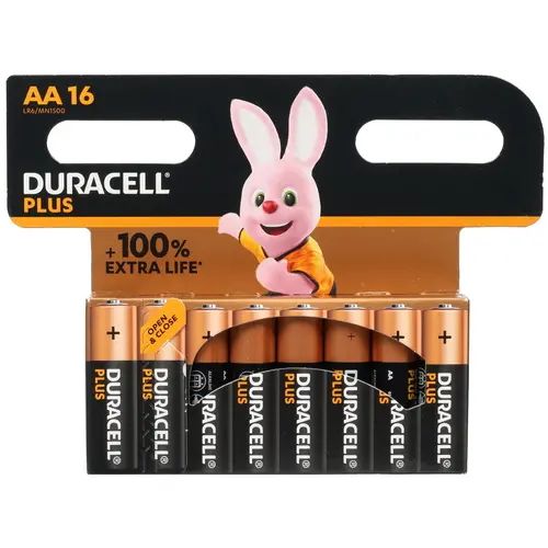 

Батарейка Duracell Plus AA (LR6) 16 шт, Plus