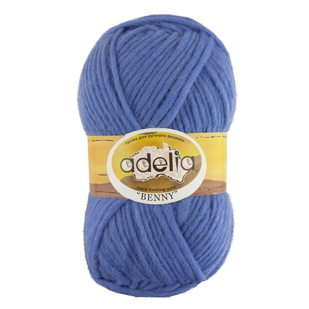 

Adelia Benny, 100% шерсть, 5х100 г, 96+-5 м, №733, светло-синяя, Синий