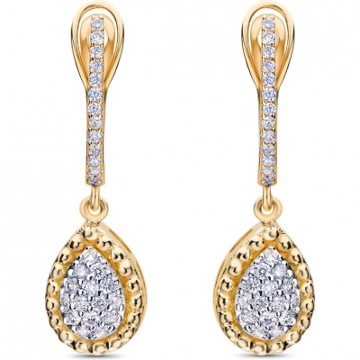 

Серьги с 58 бриллиантами из комбинированного золота Саргон E2142-5001, E2142-5001