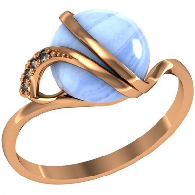 

Кольцо с халцедоном/фианитами из серебра р. 17,5 ПРИВОЛЖСКИЙ ЮВЕЛИР 292944-FA11SB, 292944-FA11SB