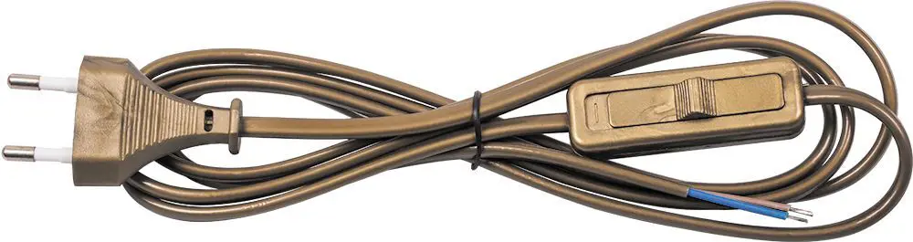 Шнур с проходным выключателем KF-HK-1 1,9 м золотой шнур витой d 8 мм 10 ± 1 м золотой