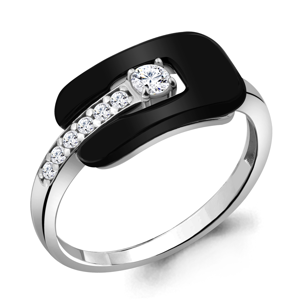 

Кольцо из серебра р. 17,5 AQUAMARINE 68799А_925_р, 68799А_925_р