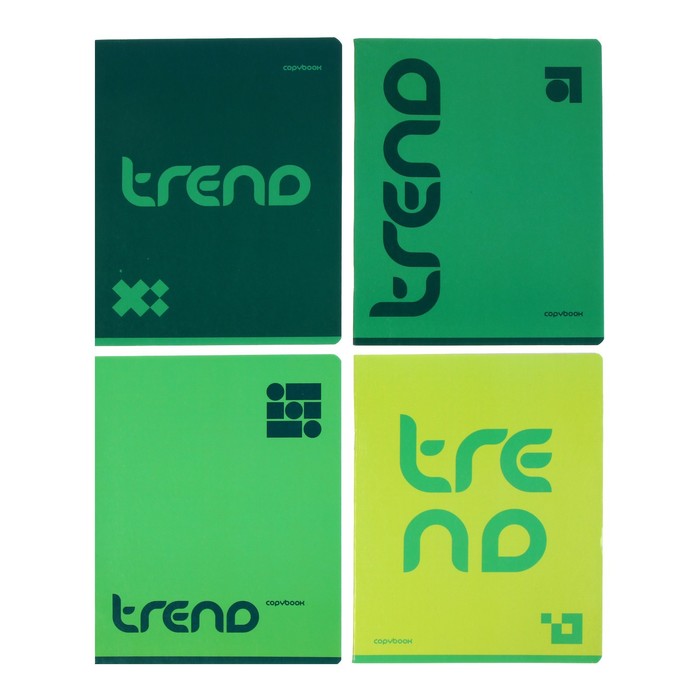 

Тетрадь 48 л в клетку Monocolor. Green trend, блок офсет, МИКС