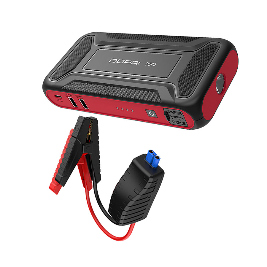 фото Пуско-зарядное устройство ddpai jump starter (p500) 10000mah global, черно-красный