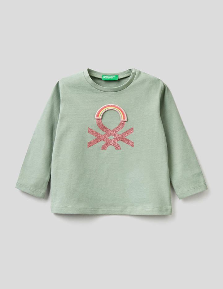 

Лонгслив детский United Colors of Benetton 21A_3EG9C15FF_0D9 зеленый р.82, 21A_3EG9C15FF_0D9