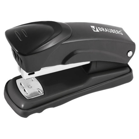 

Степлер №24/6, 26/6 металлический Brauberg Universal+, до 25 листов, черный, 227779