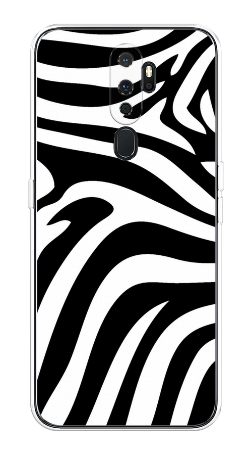 

Чехол на Oppo A5/A9 2020 "Полоски зебры", Черный;белый;бежевый, 251350-1
