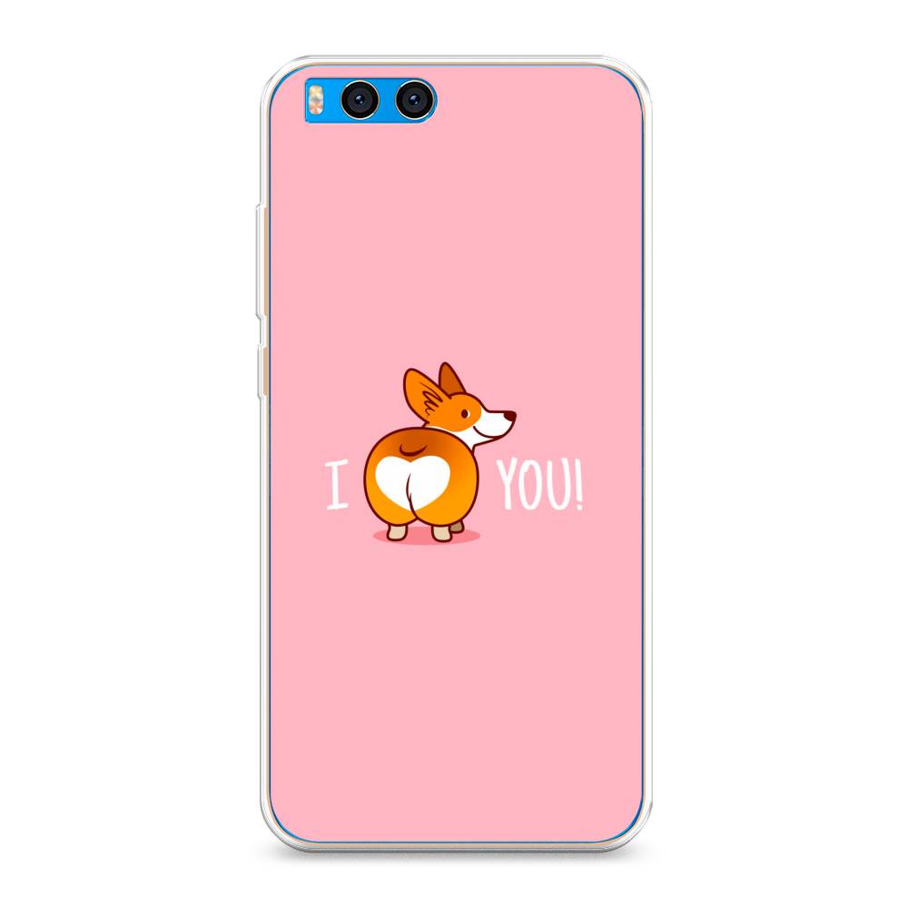 

Чехол на Xiaomi Mi Note 3 "Корги I love you", Розовый;коричневый;белый, 32450-1