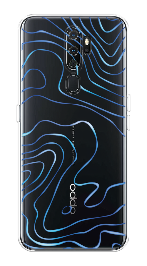 

Чехол на Oppo A5/A9 2020 "Blue lines", Прозрачный;синий, 251350-1