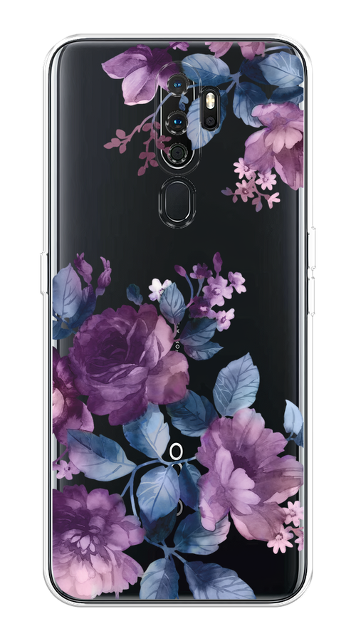 

Чехол на Oppo A5/A9 2020 "Purple Blossoms", Синий;фиолетовый, 251350-1