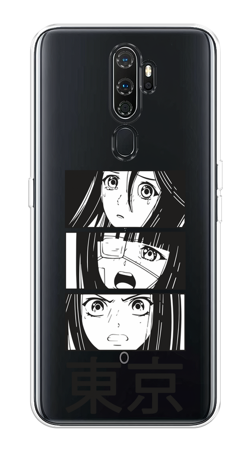 

Чехол на Oppo A5/A9 2020 "Tokyo girls", Белый;черный;прозрачный, 251350-1