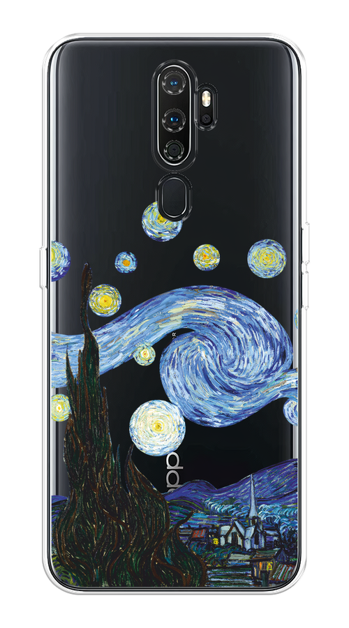 

Чехол на Oppo A5/A9 2020 "Ночь Ван Гога", Голубой;синий;черный, 251350-1