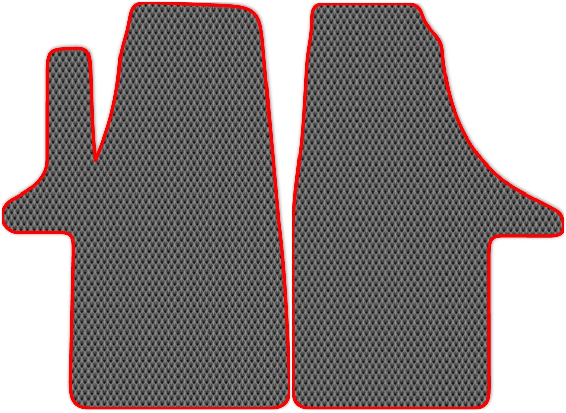

Коврики ЭВА в салон для Volkswagen Caravella 5 (T5) 2002 - 2015, 2 шт. серый, красный кант, 5039-S2NL-H