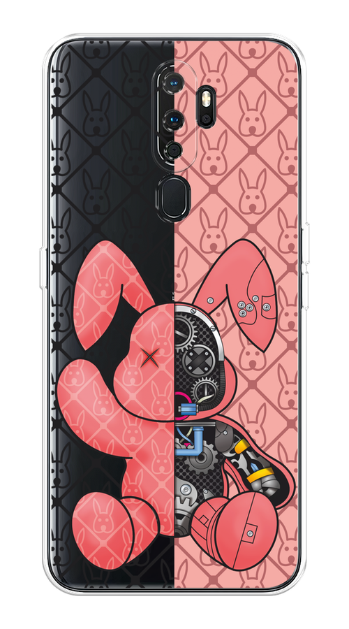 

Чехол на Oppo A5/A9 2020 "Киборг-заяц розовый", Розовый;прозрачный;черный, 251350-1