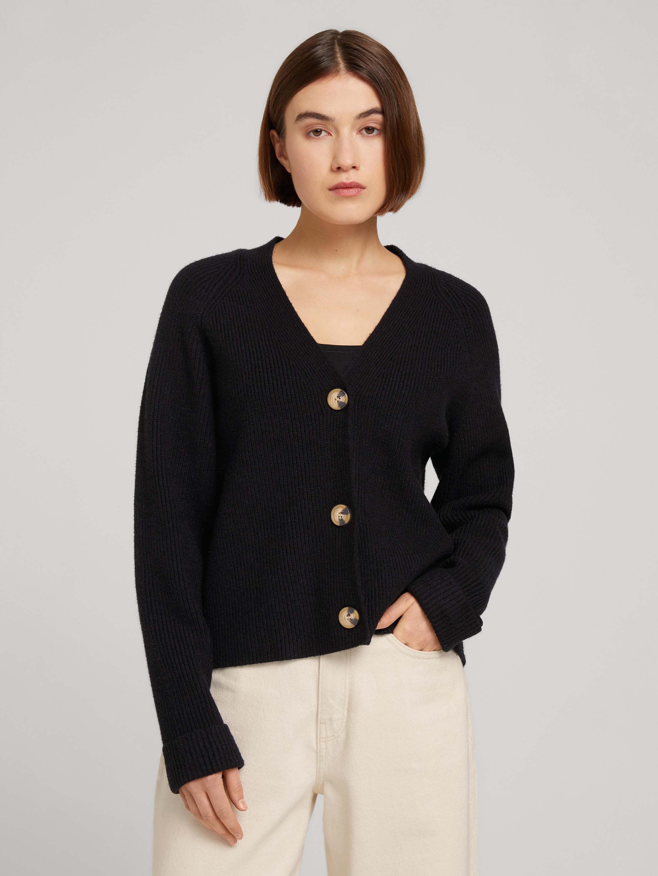 

Кардиган женский TOM TAILOR 1032041 черный XS, 1032041