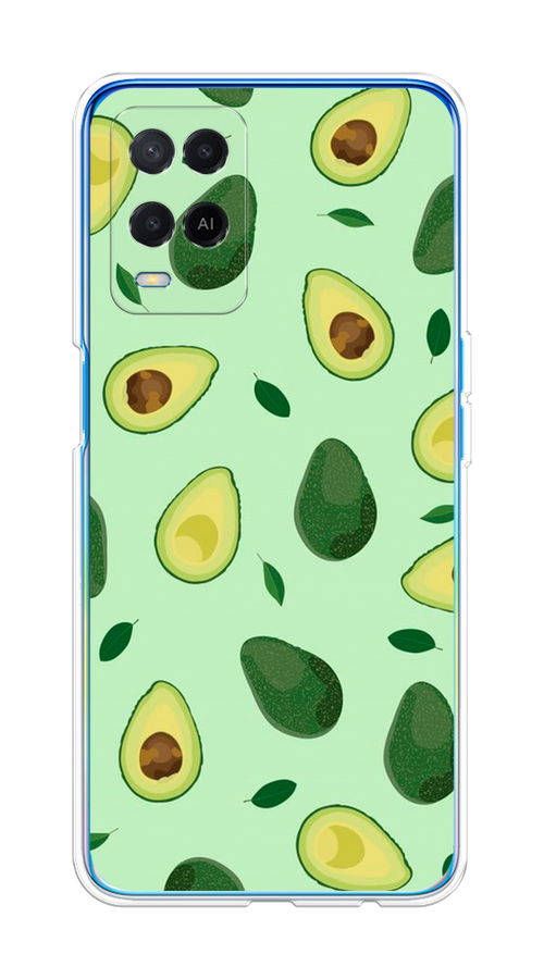 

Чехол на Oppo A54 "Blue avocado", Коричневый;зеленый, 256150-1
