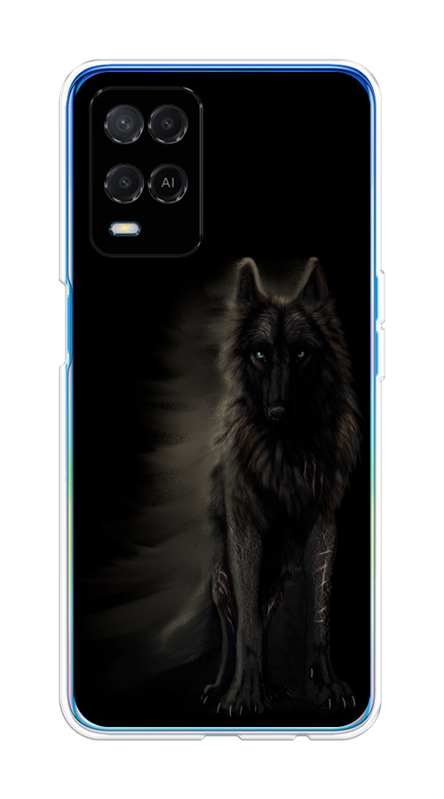 

Чехол на Oppo A54 "Туманный волк", Черный, 256150-1