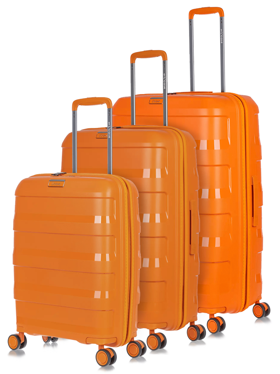 

Комплект чемоданов унисекс L'Case Monaco оранжевый S/M/L, MONACO (S, M, L)