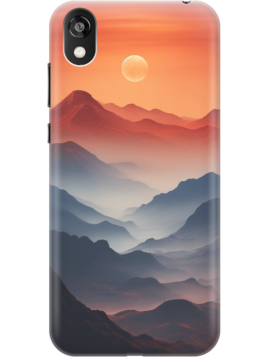 

Силиконовый чехол на Honor 8S, Huawei Y5 (2019) с принтом "Луна над горами", Прозрачный;оранжевый;черный, 721008710