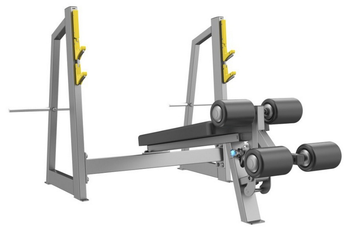 

Скамья-стойка для жима под углом вниз DHZ A3041, Черный;серый, A3041