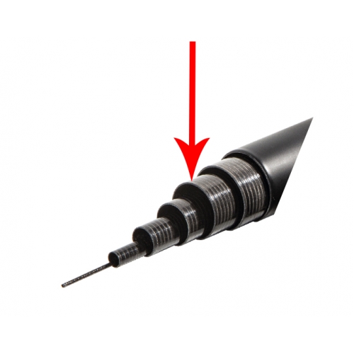 

Секция № 5 к спиннингу "Волжанка-телеспин" тест 10-40гр 2.1м, Черный, Телеспин