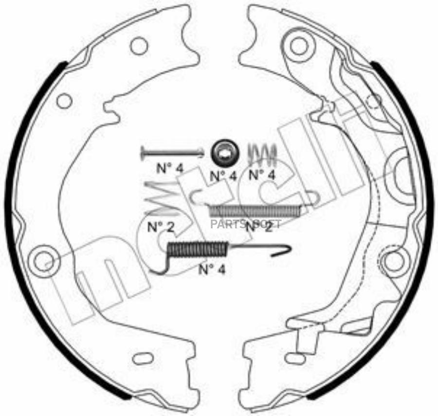 Тормозные колодки METELLI барабанные 530586K