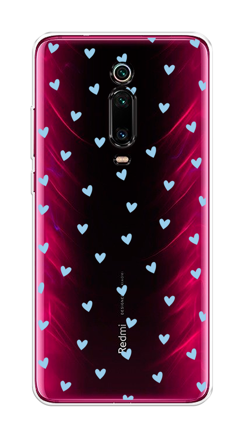 

Чехол на Xiaomi Redmi K20/K20 Pro/ Mi 9T/9T Pro "Голубые сердечки паттерн", Голубой;прозрачный, 35750-1