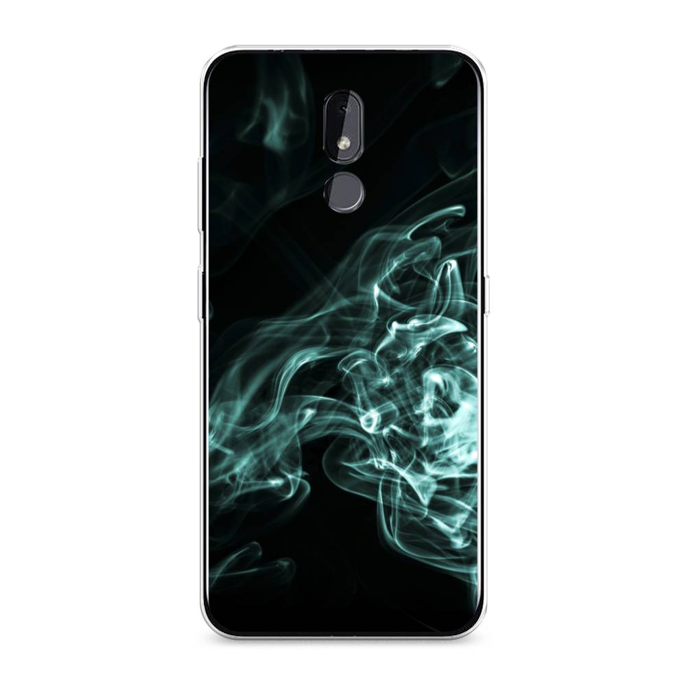 

Чехол на Nokia 3.2 "Дым", Голубой;черный, 122650-3