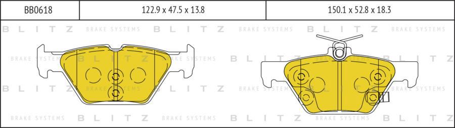 

Колодки Тормозные Дисковые Задние Subaru Legacy/Outback 15-> Blitz арт. BB0618