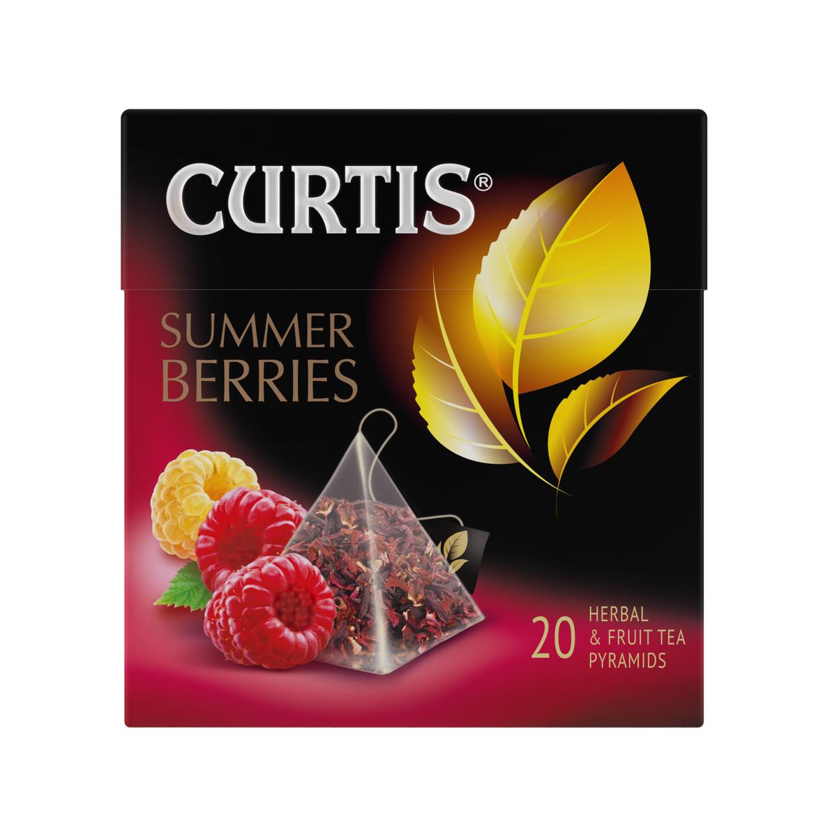 Чай травяной в пирамидках CURTIS Summer Berries 20 пирамидок, малина