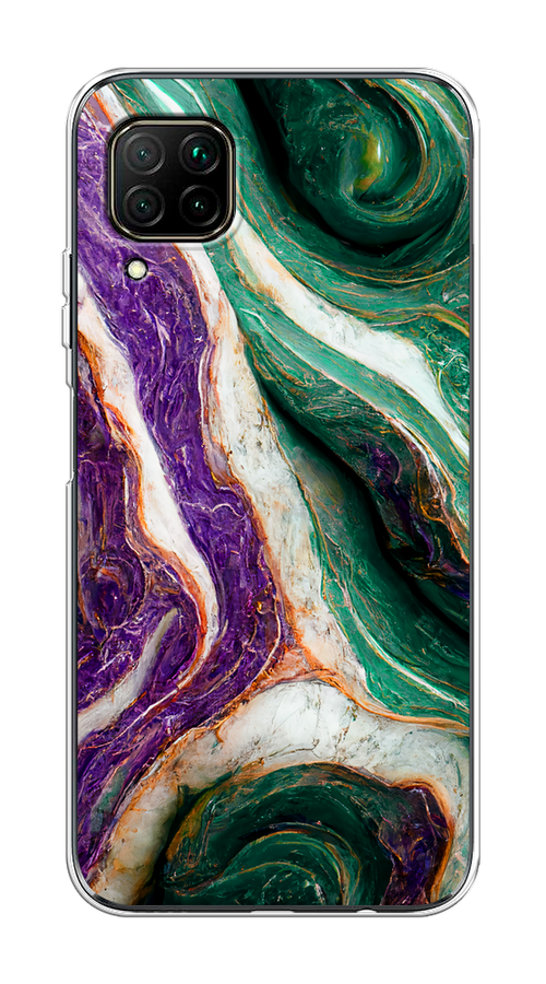 

Чехол на Huawei P40 Lite/Nova 6 SE/Nova 7i "Фиолетово-зеленый мрамор", Зеленый;фиолетовый, 611850-1