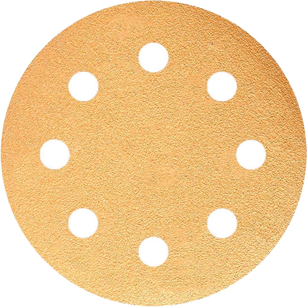 

SUNMIGHT Шлифовальный круг GOLD B312T 125мм на липучке, 8 отв, золотистый,P 600, 5 шт 5811