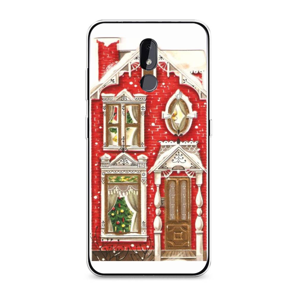 

Чехол на Nokia 3.2 "Пряничный домик", Белый;красный;зеленый, 122650-5
