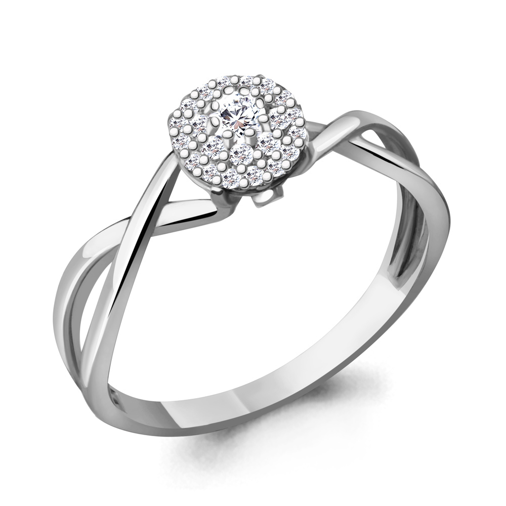 

Кольцо из золота р.  AQUAMARINE 963124_585_бз, 963124_585_бз